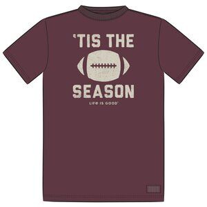 NWT Life Is Good Men’s “’Tis the Season” Football Tee – Sizes L & XXL